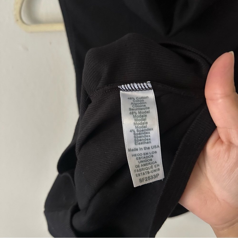 Michael Stars Macy Mock Neck Ribbed Dress XSP Date Night Minimalist LBD - Picture 11 of 14